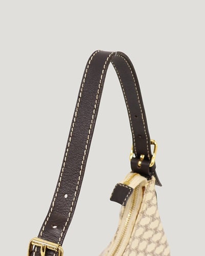 Macadam Pattern Hobo One-Shoulder Bag