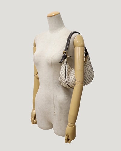 Macadam Pattern Hobo One-Shoulder Bag