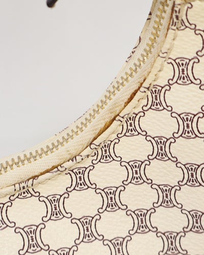 Macadam Pattern Hobo One-Shoulder Bag