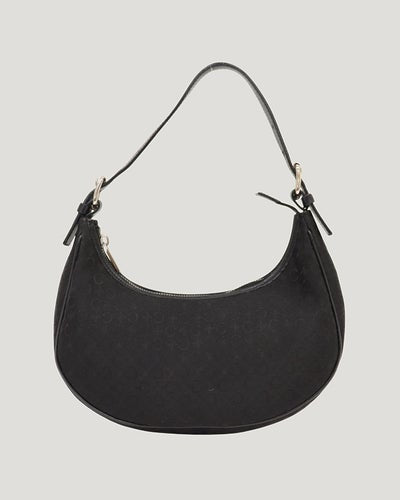 Macadam Pattern Hobo One-Shoulder Bag