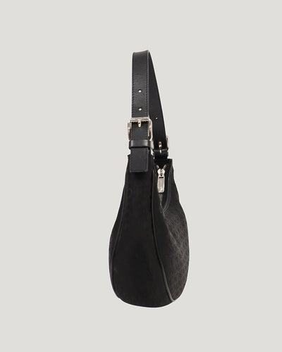 Macadam Pattern Hobo One-Shoulder Bag