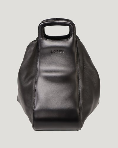 Logo-Embossed Leather Handbag