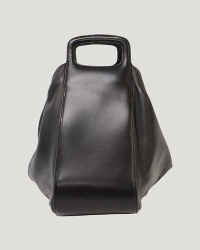 Logo-Embossed Leather Handbag