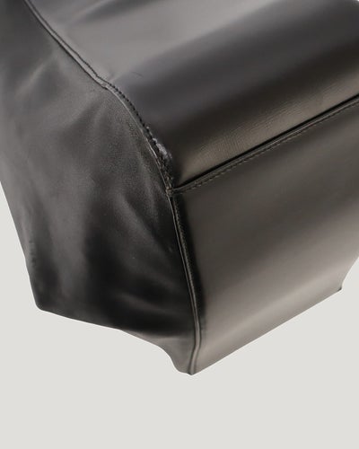 Logo-Embossed Leather Handbag