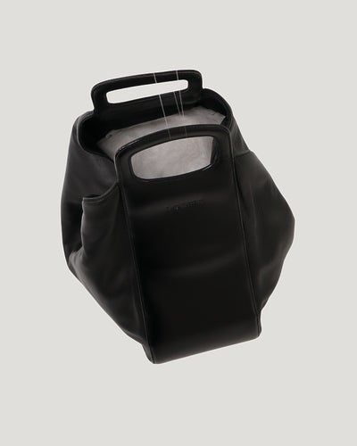 Logo-Embossed Leather Handbag