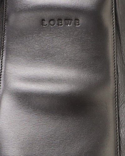 Logo-Embossed Leather Handbag