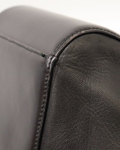 Logo-Embossed Leather Handbag