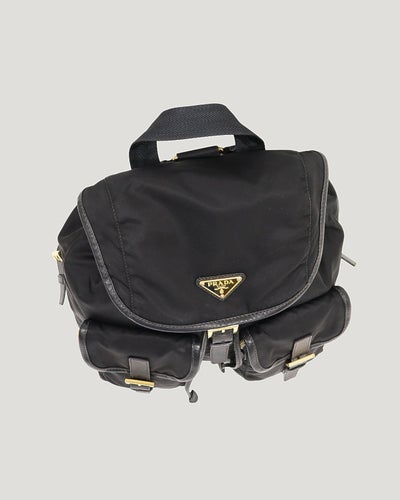 Triangle Logo Nylon Backpack