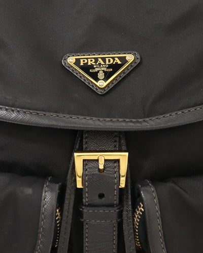 Triangle Logo Nylon Backpack