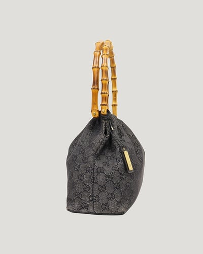GG Canvas Bamboo Handbag
