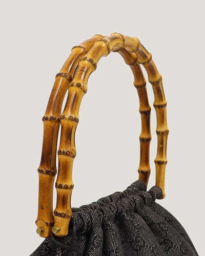 GG Canvas Bamboo Handbag