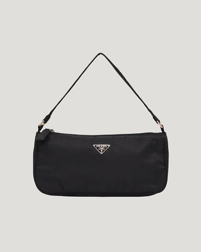 Triangular Logo Hardware Nylon One-Shoulder Bag