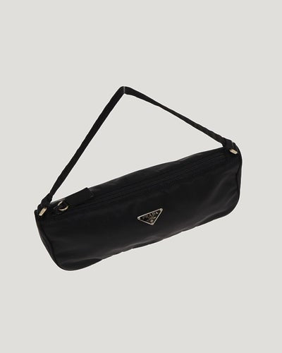 Triangular Logo Hardware Nylon One-Shoulder Bag