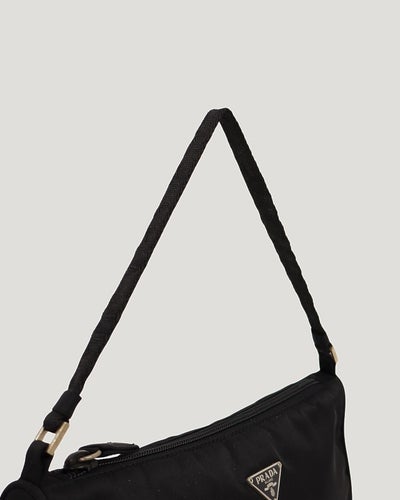Triangular Logo Hardware Nylon One-Shoulder Bag