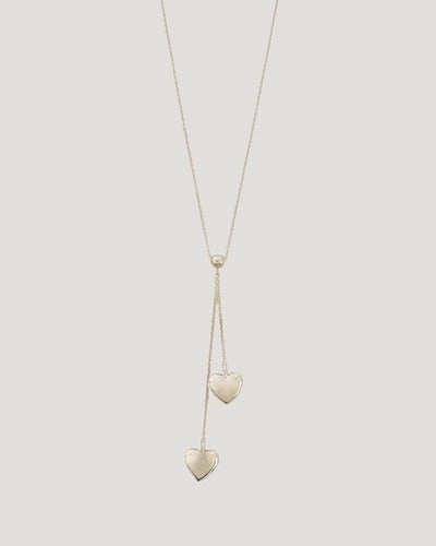 Double Drop Heart Necklace