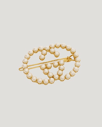 インターロッキングパールヘアクリップ