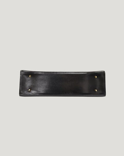 Logo Metal Leather Handbag