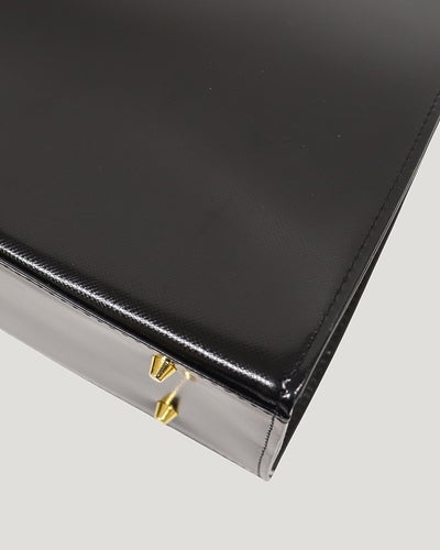 Logo Metal Leather Handbag