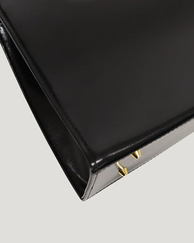 Logo Metal Leather Handbag