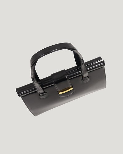 Logo Metal Leather Handbag