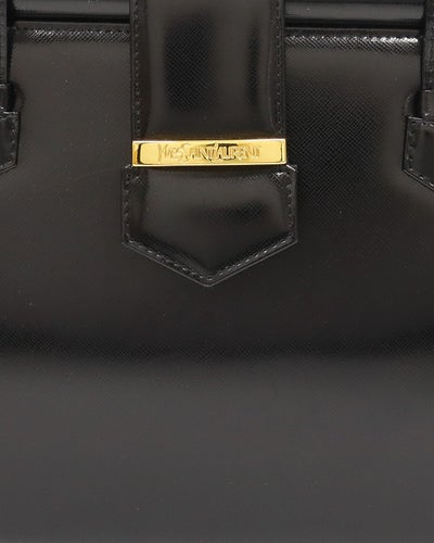 Logo Metal Leather Handbag
