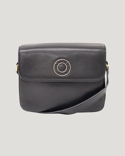 Circle Logo Leather Shoulder Bag