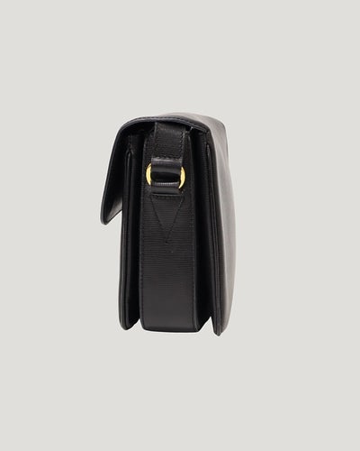 Circle Logo Leather Shoulder Bag