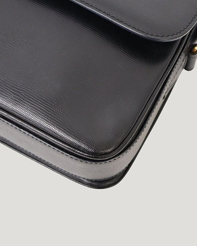 Circle Logo Leather Shoulder Bag