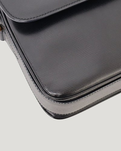 Circle Logo Leather Shoulder Bag