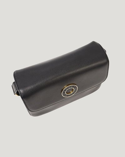Circle Logo Leather Shoulder Bag