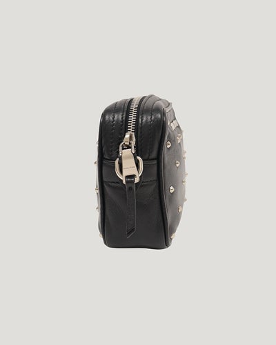 Studded Leather Chain Shoulder Bag