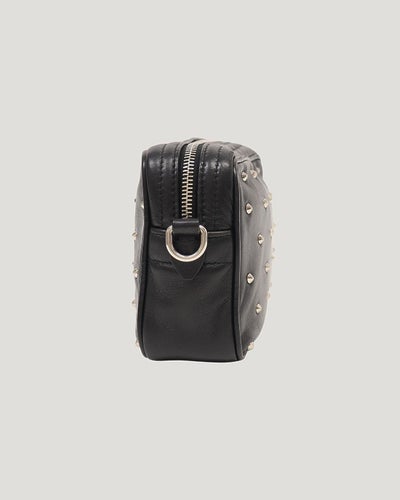 Studded Leather Chain Shoulder Bag