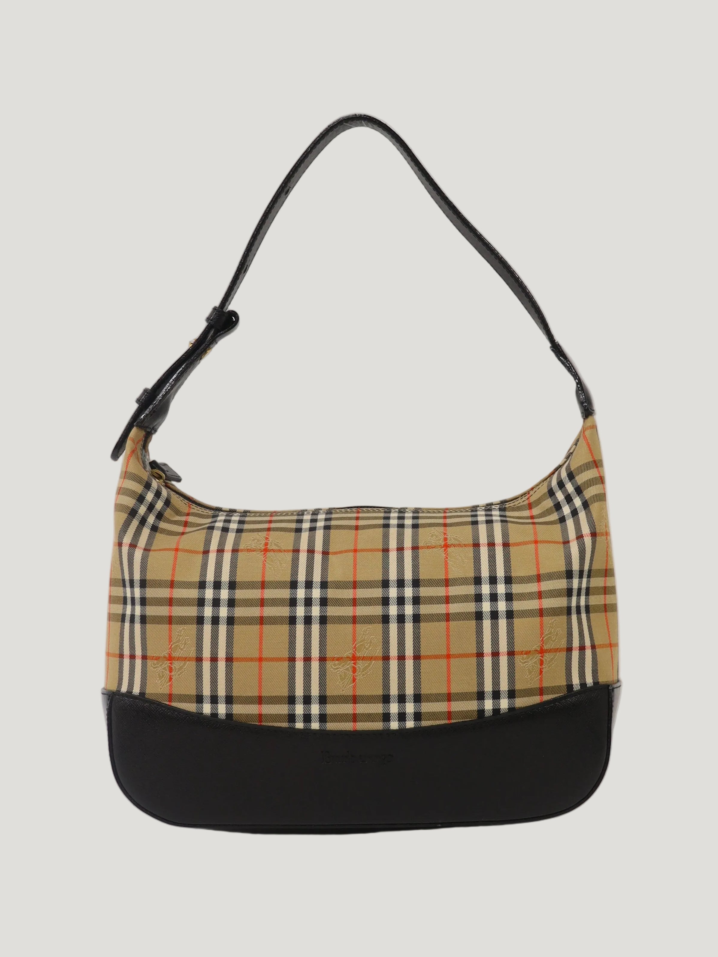 Checked one-shoulder bag