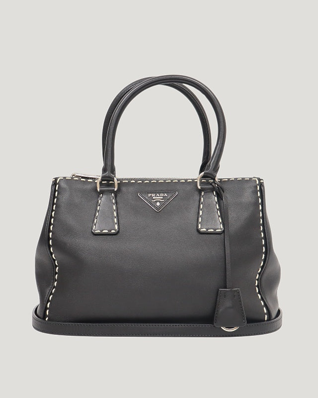 Triangle Logo Stitch Leather 2-Way Bag