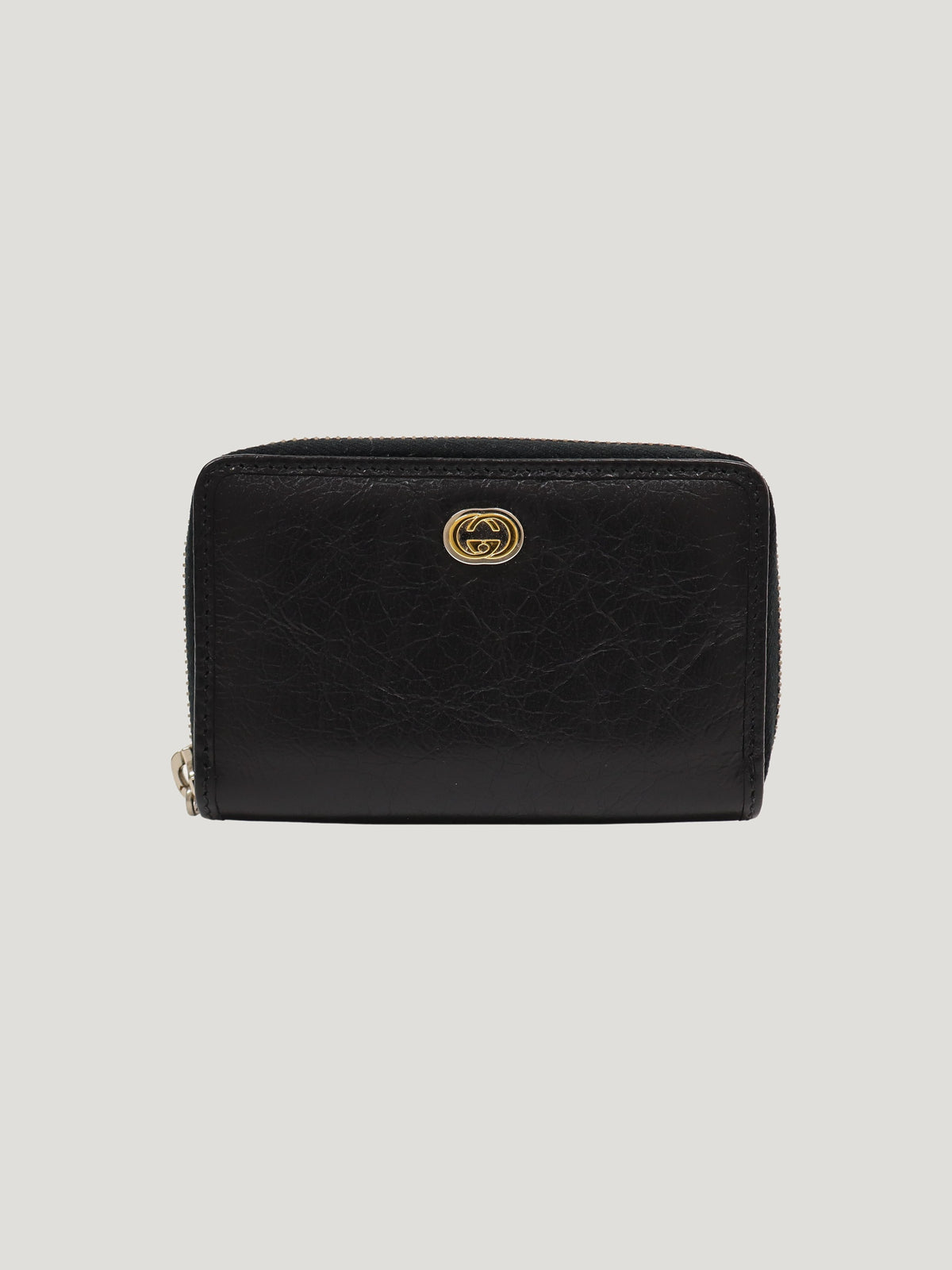 Logo Hardware Leather Zip Coin Purse
