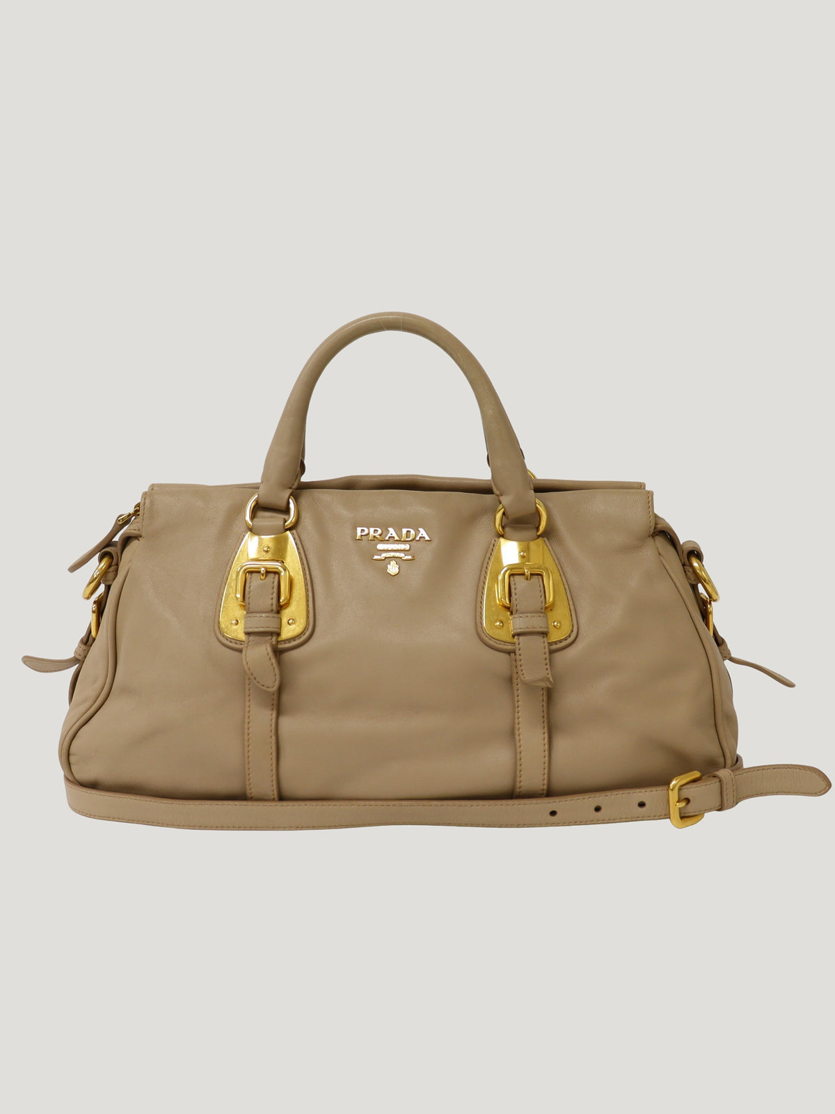 Logo hardware leather 2-way bag