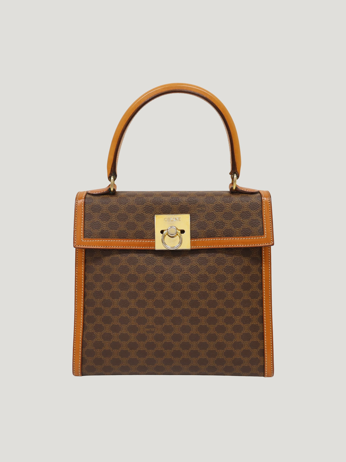 Macadam-pattern handbag with Gancini clasp