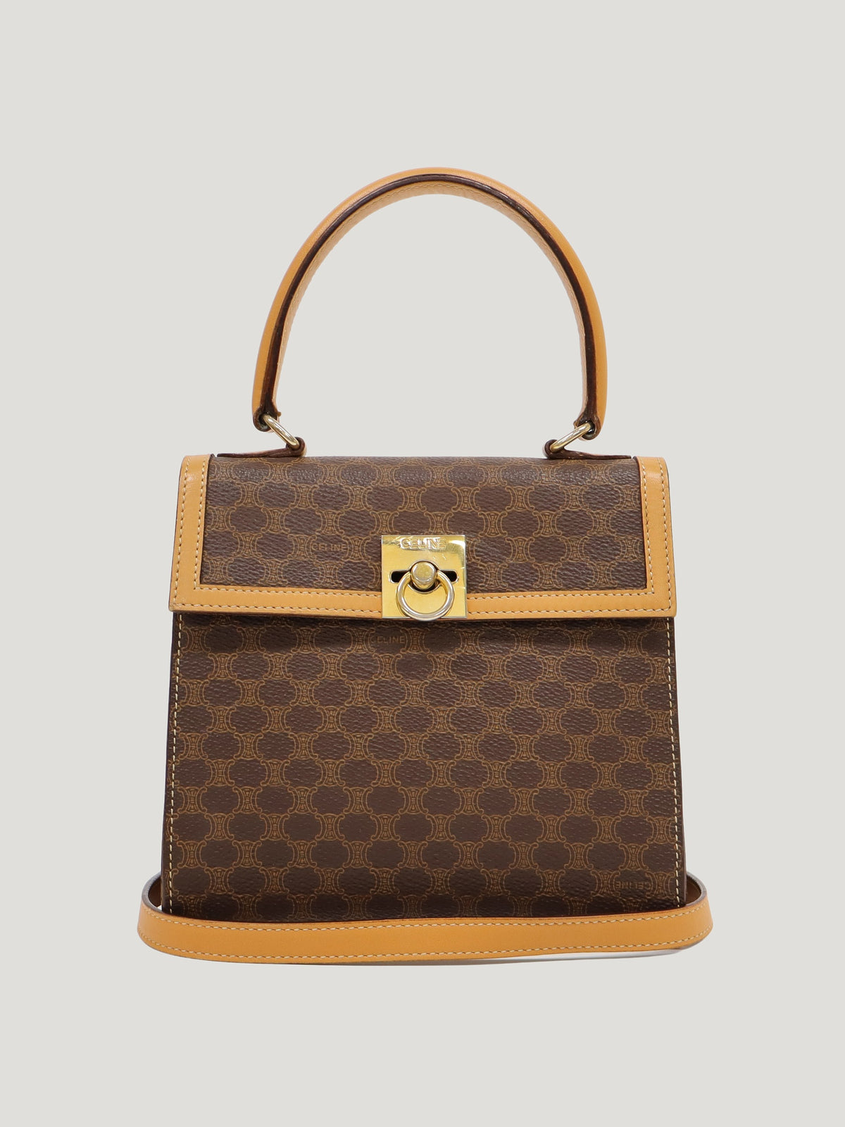 Macadam Pattern Gancini Hardware 2-Way Bag