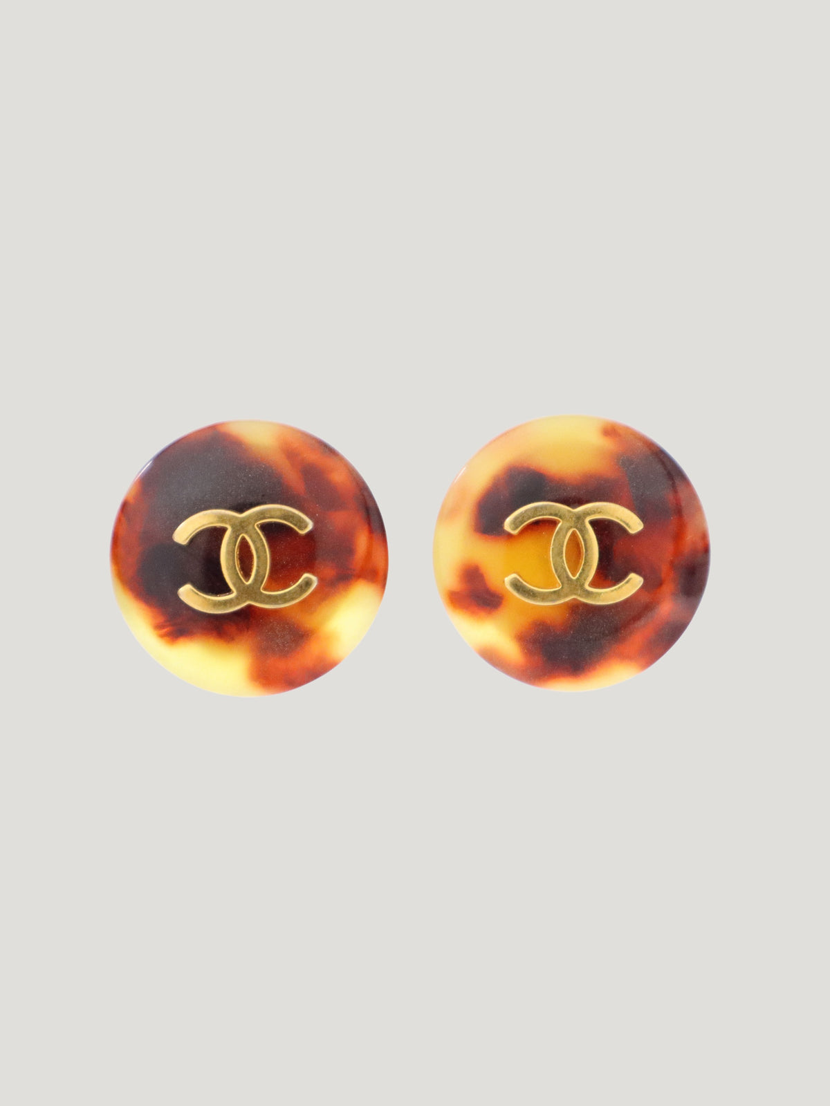 COOCO Round Tortoiseshell Earrings