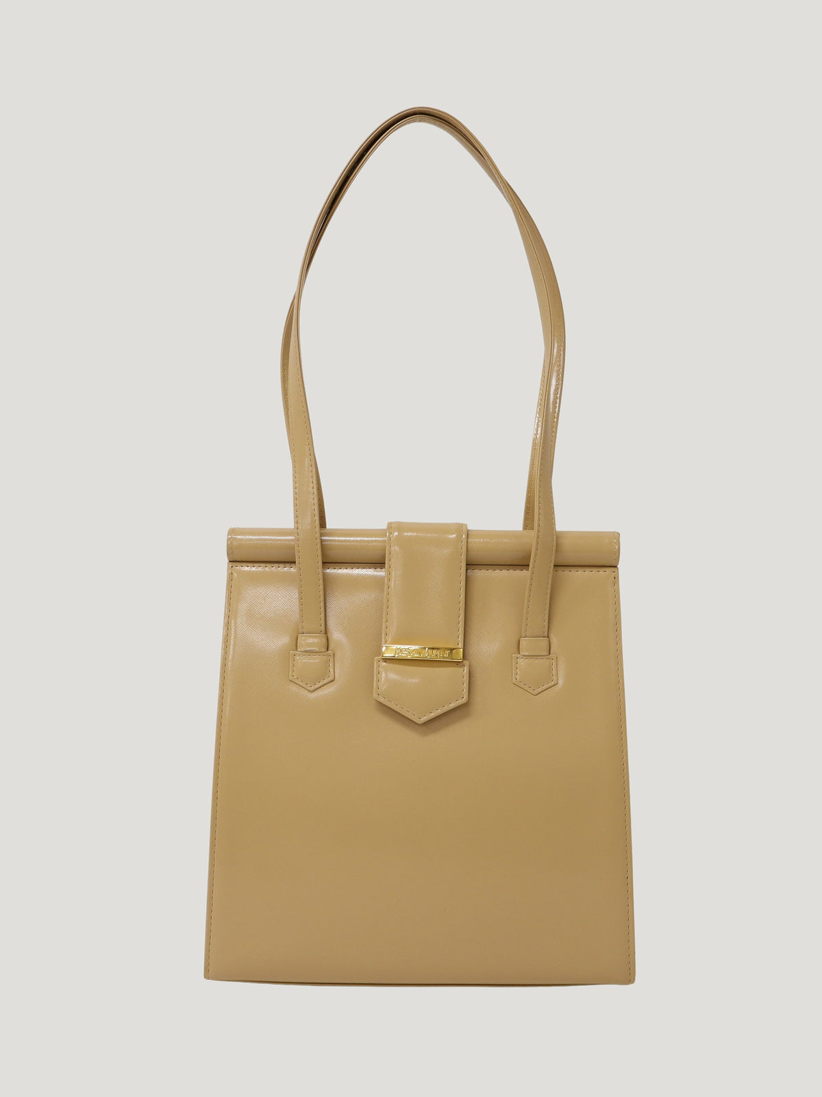 Logo Hardware Leather Shoulder Bag
