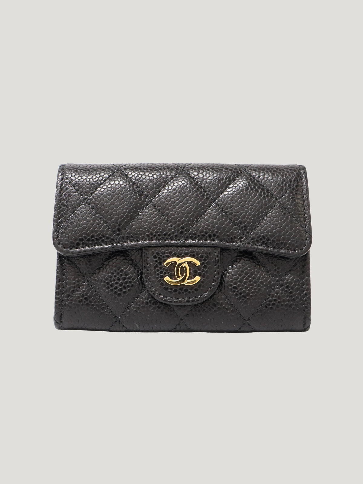 Caviar leather card case