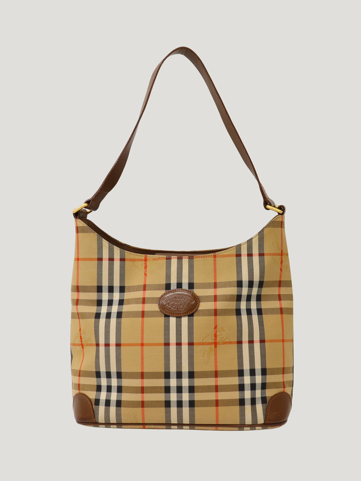 Checked one-shoulder bag
