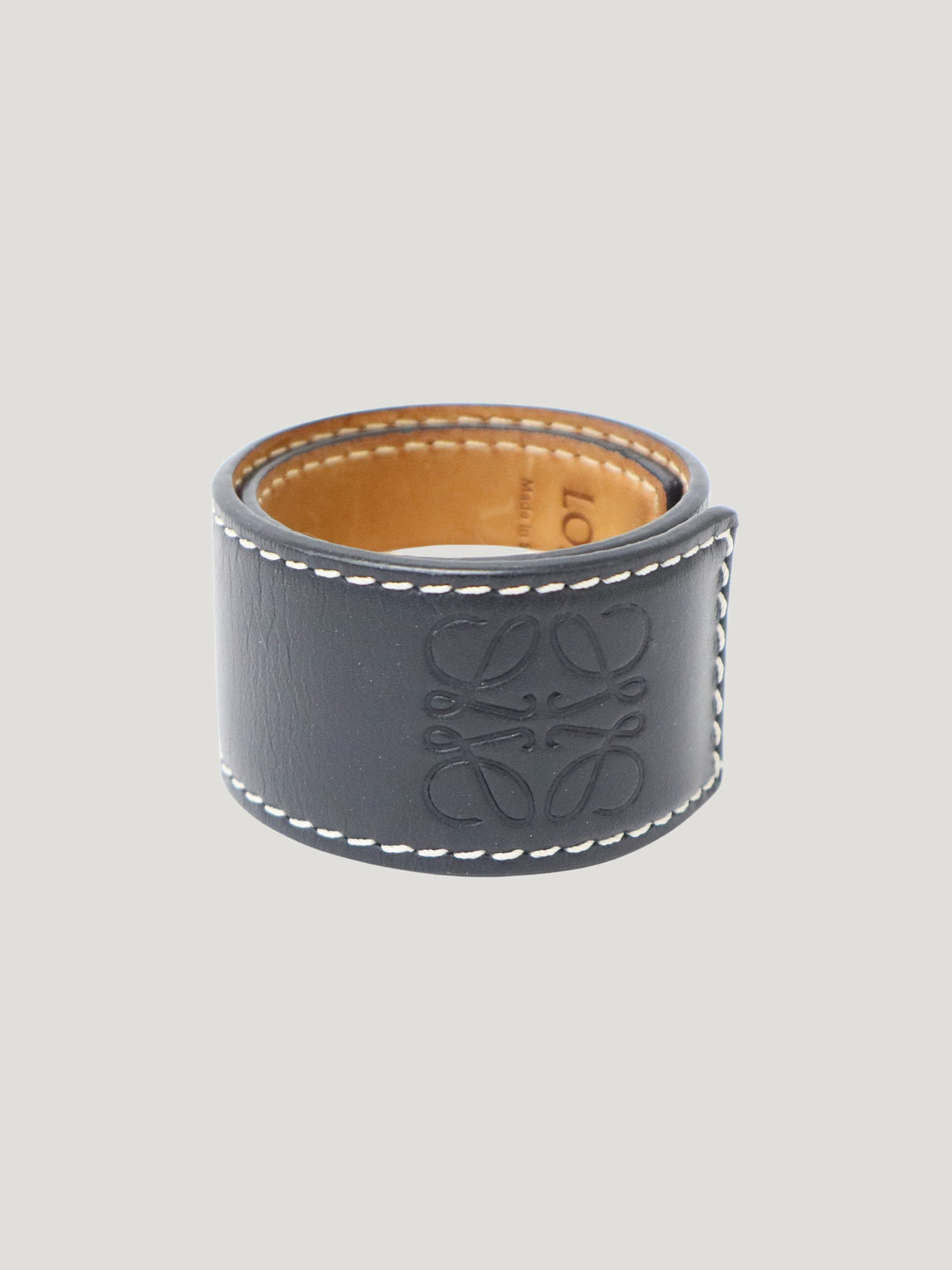 Anagram Leather Bangle
