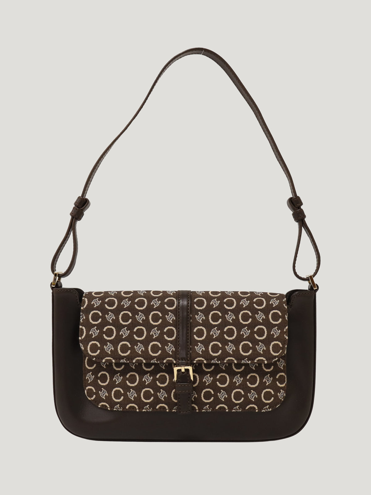 C Macadam-pattern one-shoulder bag