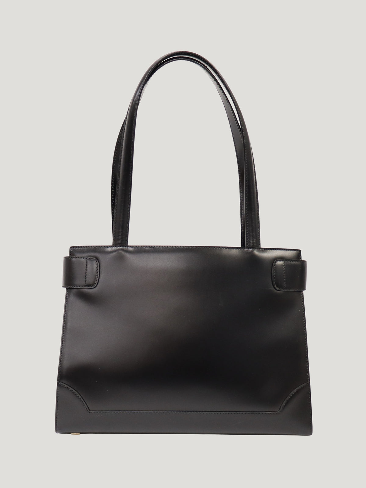 Gancini Hardware Leather Handbag
