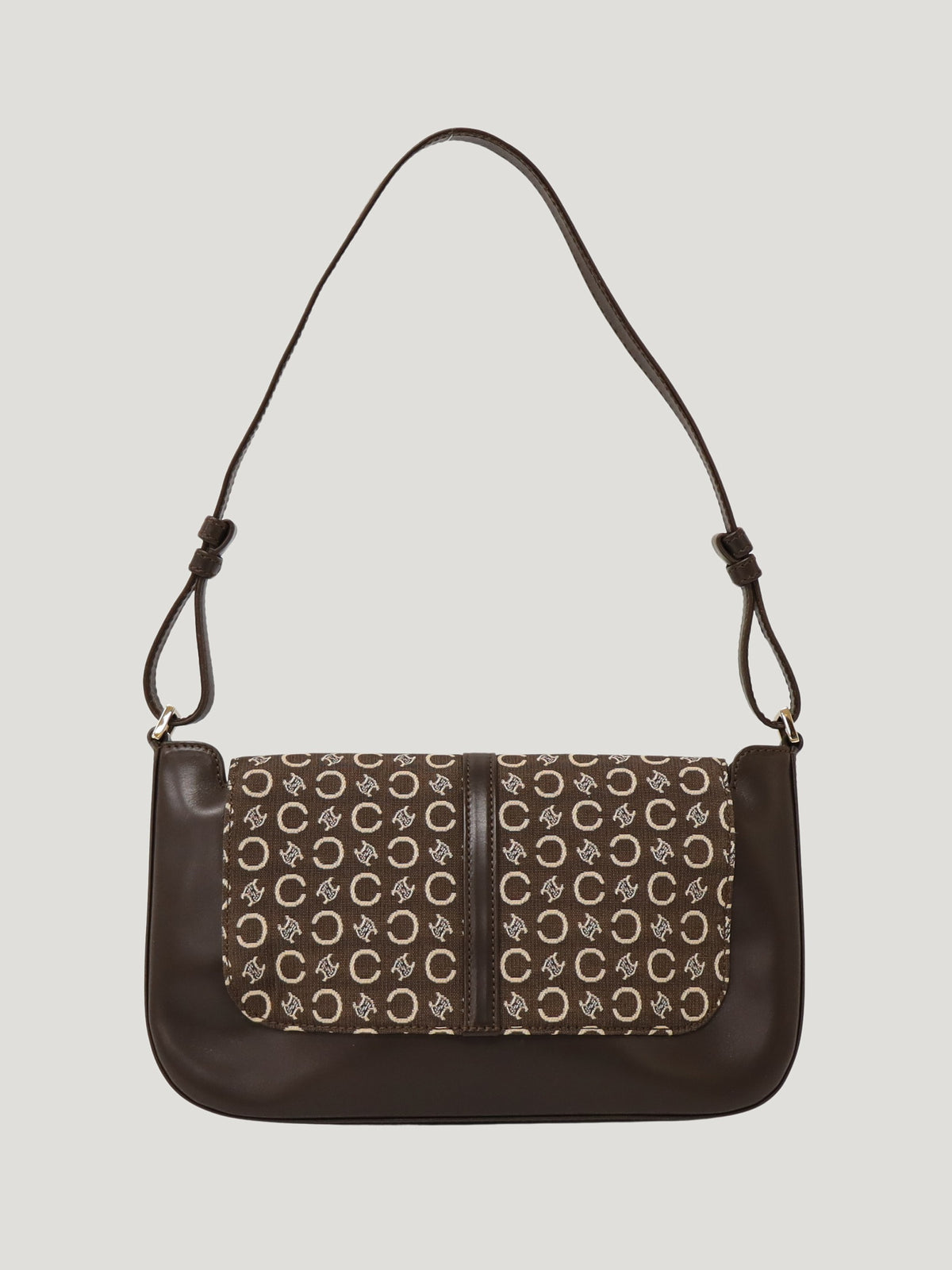 C Macadam-pattern one-shoulder bag