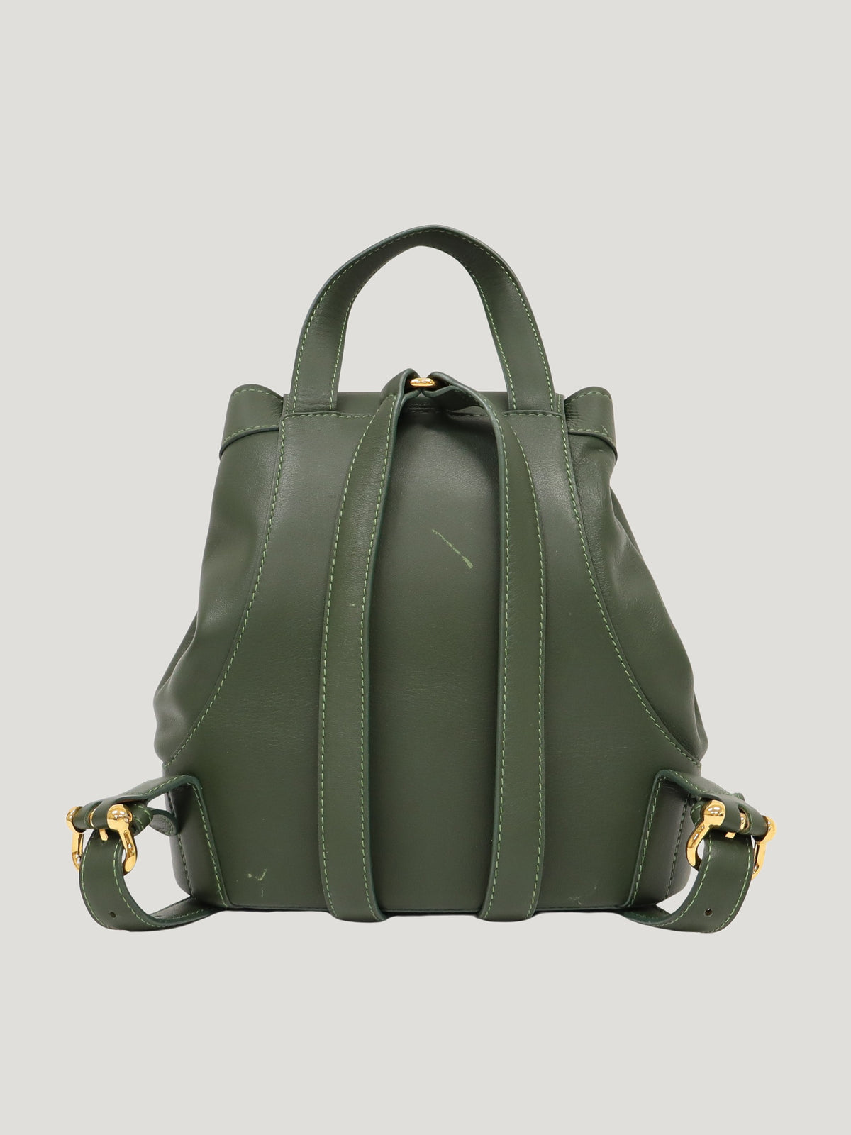 Logo Hardware Leather Backpack