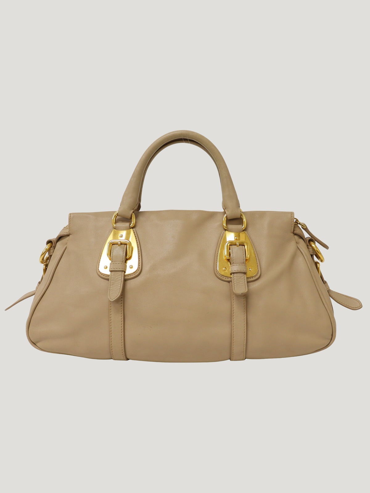 Logo hardware leather 2-way bag