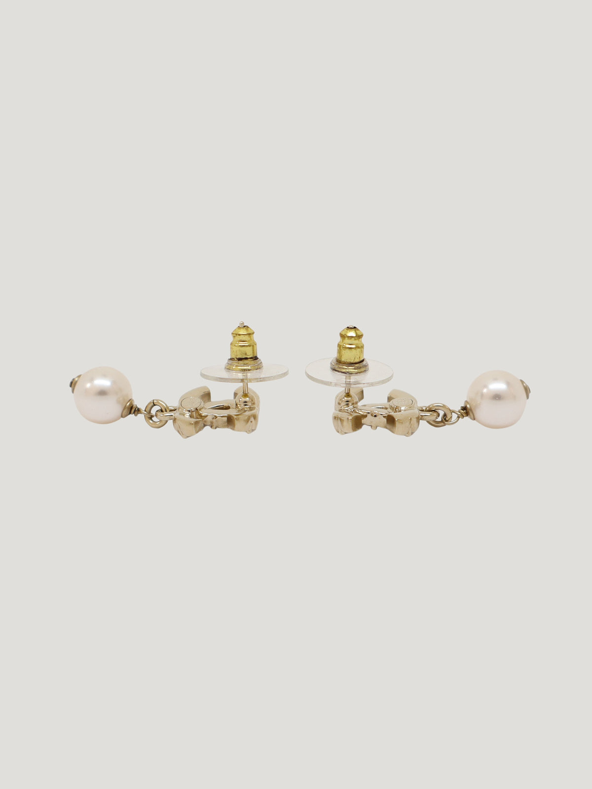 COCOラインストーンパールピアス