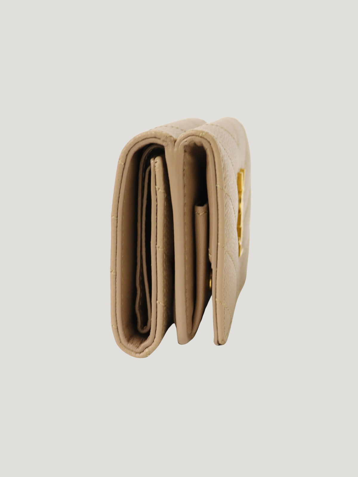 ロゴ金具レザーコンパクトウォレット